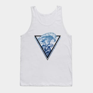 Freak Wave with Triangle hiking Design gift for explorers, adventurers, sailors Tank Top